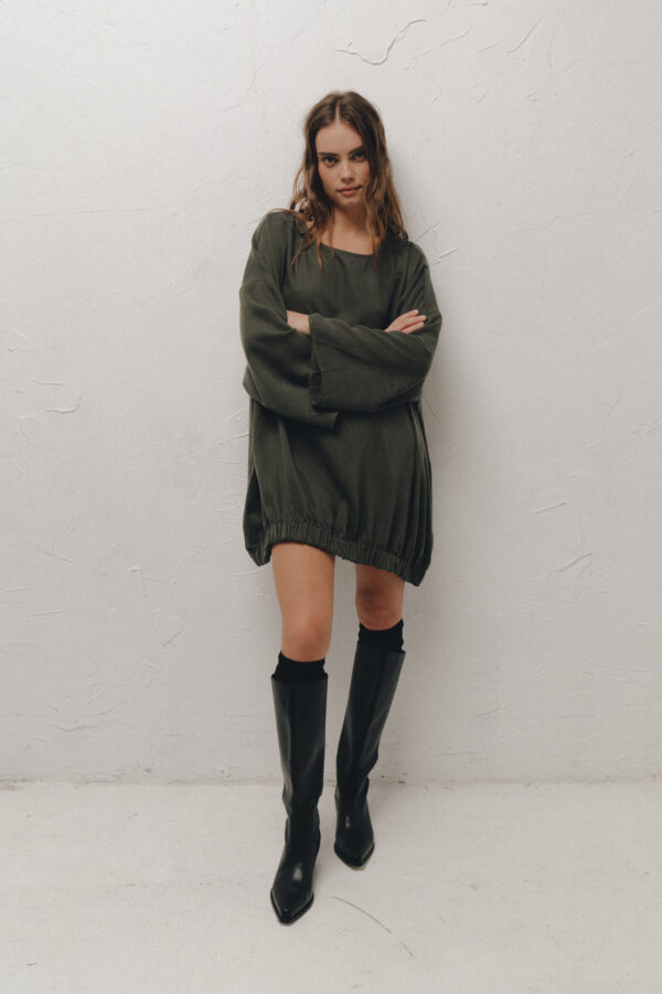 TESS Dress Khaki - Image 6